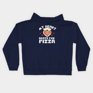 My Heart Beats for Pizza Kids Hoodie